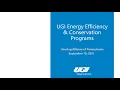 Webinar Energy Efficiency Programs for UGI Gas Customers