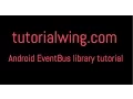 tutorialwing event bus library tutorial output