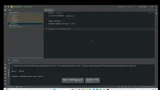 Python using PyCharm lesson 4 using strings in Python