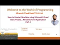 How to make a Calculator using Visual Basic Windows form application
