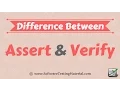 Difference Between Assert And Verify Commands In Selenium