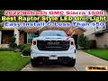 2022 Refresh GMC Sierra 1500 How To Install Raptor Style LED Grill Light