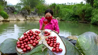 😱😱The girl pried open the giant clam and obtained the largest and most magnificent red pearl