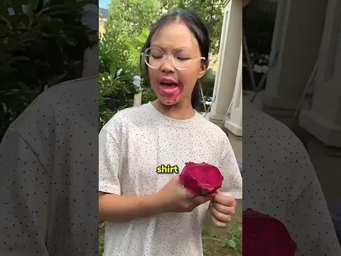 Viral YouTube Shorts Title:Little Sister Ruined Her Big Sister’s T-Shirt With Dragon Fruit…#shorts