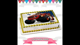 Ilustracion de torta de topper de Blaze y los Monster Machines www abirt ayplace com
