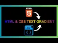 How to create gradient text using HTML and CSS Gradient text effect using only HTML and CSS