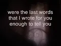 Alesana - The last three letters