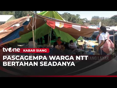 Penanganan Pasca Gempa Magnitudo 7,7 di NTT, Warga Pakai Terpal Bekas dan Bambu