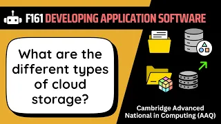 Cloud Storage Types 1 3 2b OCR AAQ Developing Applications F161
