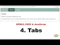 4 Horizontal Tabs Menu HowToCreate Series HTML5 CSS3 JavaScript