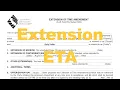 Extension of Time Amendment - CAR form ETA