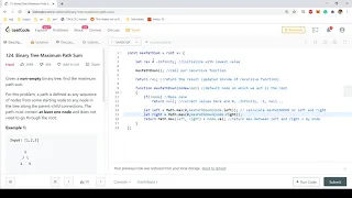 LeetCode 124 HARD Binary Tree Maximum Path Sum Explaination