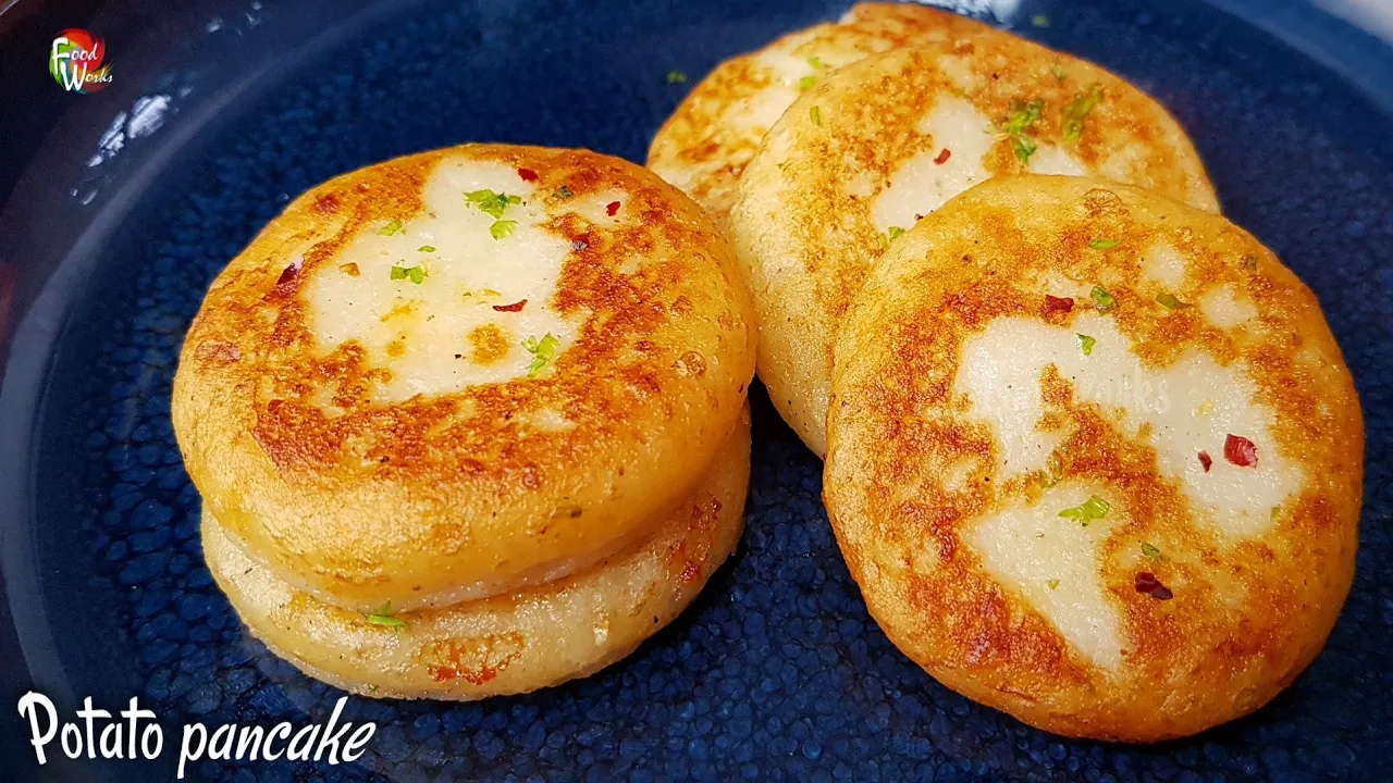 Potato cheese pancake   Potato pancake recipe   Potato snack   Potato recipe   Foodworks  