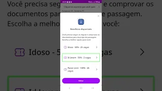 tutorial como comprar passagens no passe livre com o app ClickBus