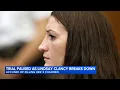 Lindsay Clancy cries during testimony about autopsies