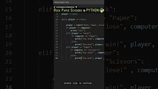 Rock Paper Scissors Game Python