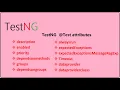 TestNG Test s attributes