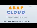 SAP RAP Overview - Part 4 Draft Extensibility Testing Troubleshooting ABAP Cloud 2025