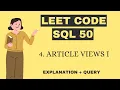 Article Views I Leetcode 1148 SQL - 50 Study Plan Crack SQL Interviews in 50 Qs