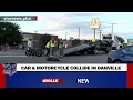 CAR AND MOTORCYCLE COLLIDE IN DANVILLE