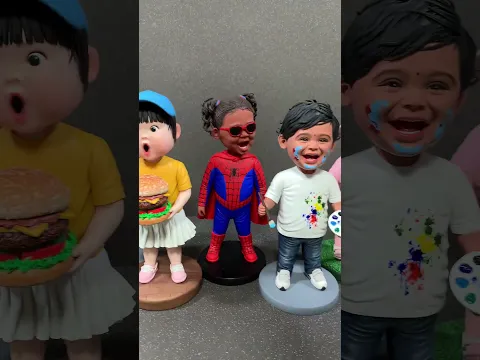 Tiny handmade clay children that can’t stop smiling and nodding.