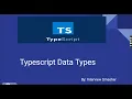 Typescript Data Types Primitive Data Types in Typescript