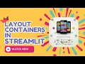 layout containers in streamlit columns container empty sidebar tabs in streamlit