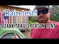 Ozark trail 3 Person tent rain test did it leak