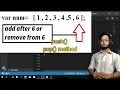 10 Array Methods in Javascript push pop shift unshift slice - Operations