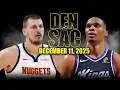 Denver Nuggets vs Sacramento Kings Full Game Highlights – December 11, 2025 | NBA Season