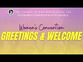 WOMEN S CONVENTION Greetings Welcome