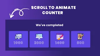 Responsive Counter up Animation on Scroll using HTML CSS Javascript