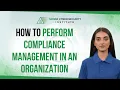 Lagu How to Perform Compliance Management in an Organization