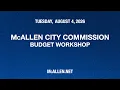 Budget Presentation August 4 2026