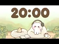 20 Minute Timer Rain Sound Study Timer for Classroom Focus