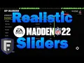 Madden 22 XP and Realistic Gameplay Sliders