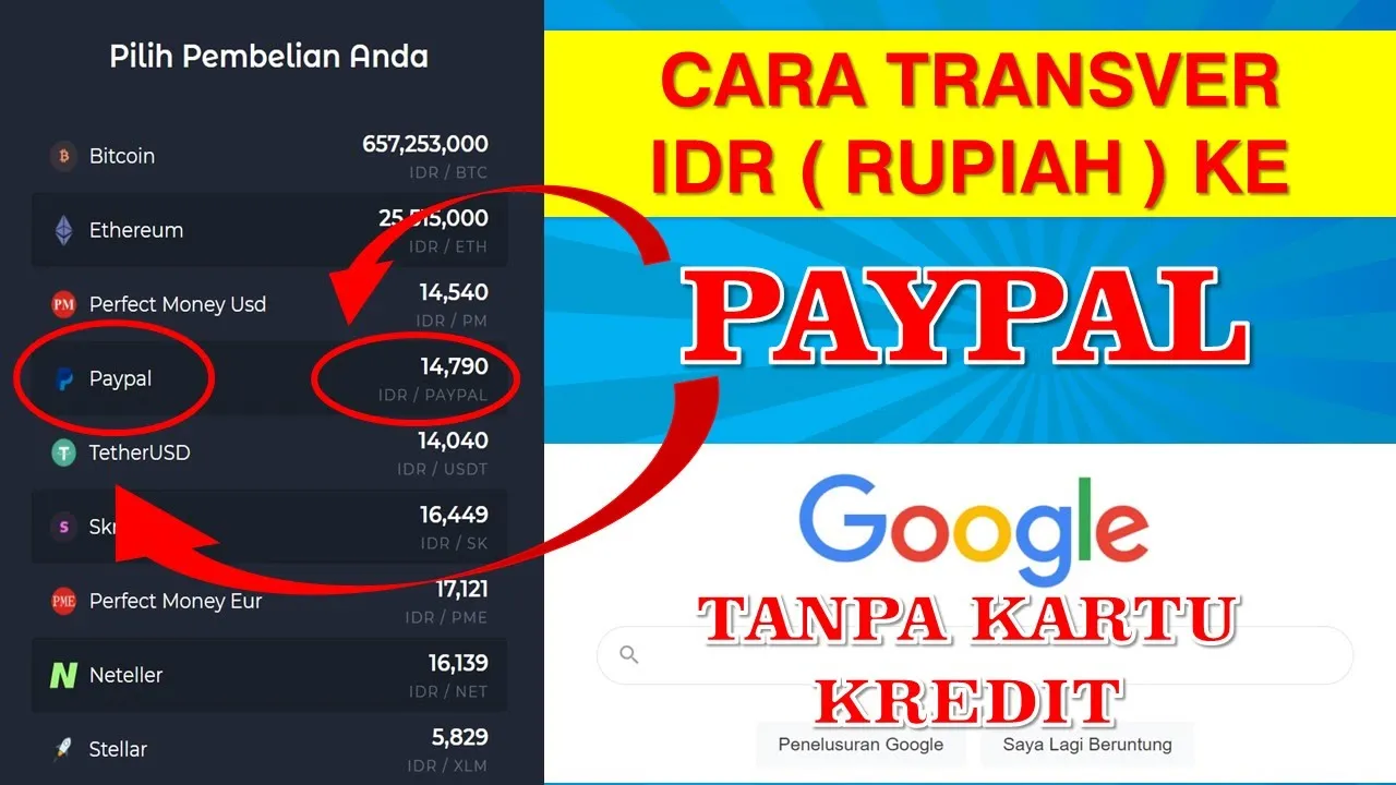 Beli pulsa via paypal