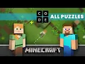 Minecraft Hour of Code Code org Solving all puzzles Code in Minecraft