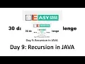 Day 9 Recursion in Java 30 Days of code Challenge Hackerrank in Java