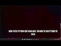 How to fix Python not found error in cmd How to add python to path
