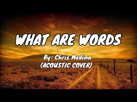 Download MP3 WHAT ARE WORDS - Acoustic Cover (lyrics) || MYLYRICS HUB