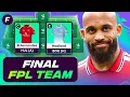 My FINAL FPL TEAM FORMER BEST FINISH 3K