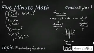 Algebra 1 Evaluating Functions
