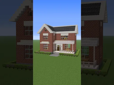 Minecraft - Suburban Brick House #minecraft #minecraftbuilding #minecrafttutorial