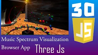 Tutorial Three js 3d spectrum Music waves visualization Music Website App Project Idea