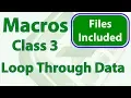 Excel Macro Class 3 - Looping through Ranges Working with Cells