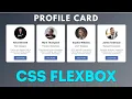 Profile Card Design HTML CSS Web Design Tutorial For Beginners