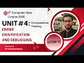 Error Identification and Debugging 9th Computer - Chapter 4