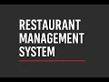 Restaurant Management System Java Swing MySQL Java Project