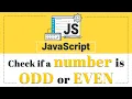 JavaScript Program to Check if a Number is Odd or Even JavaScript Tutorial in Hindi